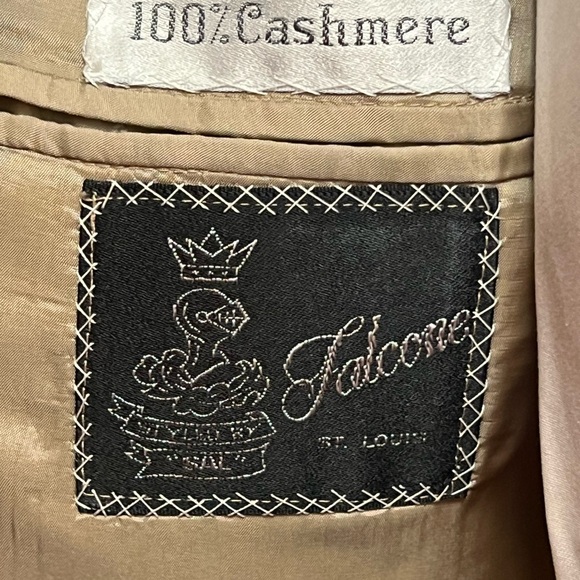 Custom Bespoke 100% Cashmere Windowpane Sport Coat Blazer Jacket Tan Men 42S - Picture 15 of 15